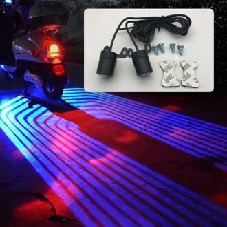 Universal Motorcycle Angel Wing Led Lamp Motorfiets Modificatie Onderdelen Motorfiets Led Achterlichten Decoratieve Motorfiets Lamp blauw