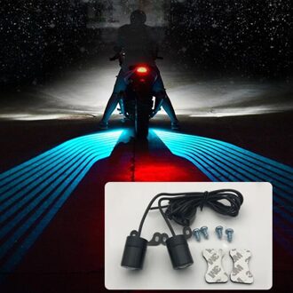 Universal Motorcycle Angel Wing Led Lamp Motorfiets Modificatie Onderdelen Motorfiets Led Achterlichten Decoratieve Motorfiets Lamp ijs- blauw