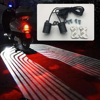 Universal Motorcycle Angel Wing Led Lamp Motorfiets Modificatie Onderdelen Motorfiets Led Achterlichten Decoratieve Motorfiets Lamp wit