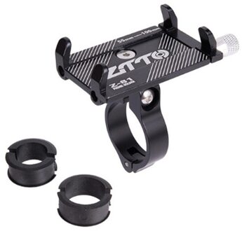 Universal Motorcycle Bike Telefoon Stand Voor 3.5-6.2 Inch Smartphone Aluminium Fiets Stuur Houder Beugel # Y20 zwart