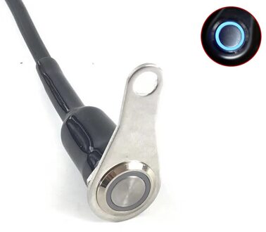Universal Motorcycle Knipperende Schakelaar Rvs Led Light Switch On Off Button Stuur Mount Waterdicht Mistlamp blauw A