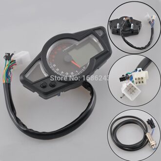 Universal Motorcycle LCD Snelheidsmeter Motorfiets Digitale Kilometerstand Snelheidsmeter Toerenteller Fit Voor 2 & 4 Cilinders