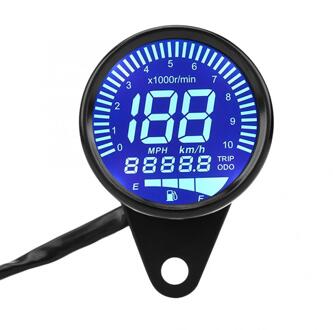 Universal Motorcycle LED Digitale Snelheidsmeter Toerenteller Gauge Olie Niveau Meter Instruments Zwart motorsiklet aksesuarlari