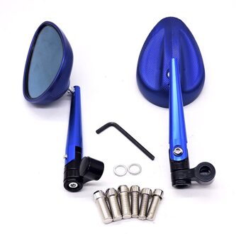 Universal Motorcycle Spiegel Scooter E-Bike Achteruitkijkspiegels Electromobile Achterkant Spiegel 8Mm 10Mm Blauw