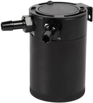 Universal Oil Catch Kan Compact Verbijsterd 2-Poort Aluminium Reservoir Olie Catch Tank Brandstoftank Onderdelen Twee Gat Ademend waterkoker