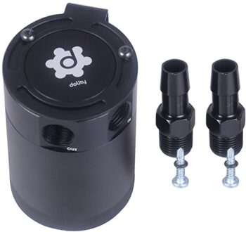 Universal Oil Catch Kan Compact Verbijsterd Olie Catch Can Tank Kits 2-Poort Aluminium Reservoir Olie Brandstoftank Onderdelen