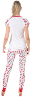 Universal Pictures Love Actually damespyjama in wit en rood - EU 46 / UK 18