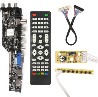 universal scaler kit 3663 TV Controller Driver Board Digital Signal DVB-C DVB-T2 DVB-T Universal LCD UPGRADE 3463A with lvds