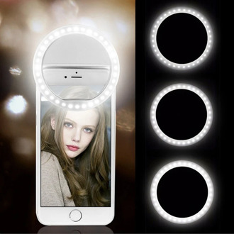 Universal Selfie Lamp Mobile Phone Lens Portable Flash Ring 36 LEDS Luminous Ring Clip Light For iPhone 11 8 7 6 Plus Samsung