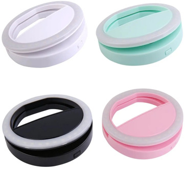 Universal Selfie LED Ring Flash Light Portable Mobile Phone 36 LEDS Selfie Lamp Luminous Ring Clip For iPhone 8 7 6 Plus Samsung