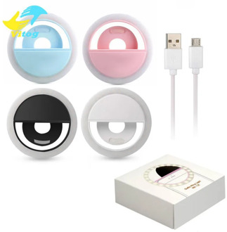 Universal Selfie LED Ring Flash Light Portable Mobile Phone 36 LEDS Selfie Lamp Luminous Ring Clip For iPhone 8 7 6 Plus Samsung