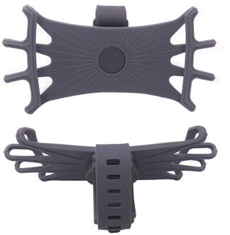 Universal Siliconen Fiets Telefoon Houder Motorfiets Fiets Mobiele Cellphone Stand Stuur Clip Houder Voor Iphone Samsung grijs