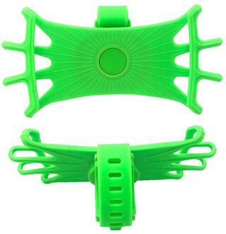 Universal Siliconen Fiets Telefoon Houder Motorfiets Fiets Mobiele Cellphone Stand Stuur Clip Houder Voor Iphone Samsung groen
