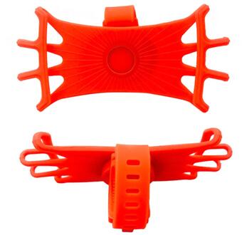 Universal Siliconen Fiets Telefoon Houder Motorfiets Fiets Mobiele Cellphone Stand Stuur Clip Houder Voor Iphone Samsung oranje