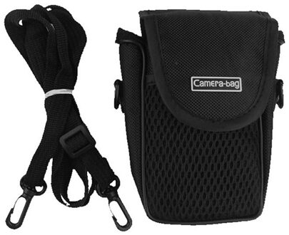 Universal Soft Camera Bag Case Compact Pouch + Strap Zwart Voor Digitale Camera 3 Size 120mmx70mmx35mm