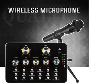 Universal Voice Verandering Audio Mixer Adapter Kaart Met Een Verscheidenheid Aan Interessante Geluidseffecten, gebruikt Voor Mobiele Ktv Live Geluidskaart