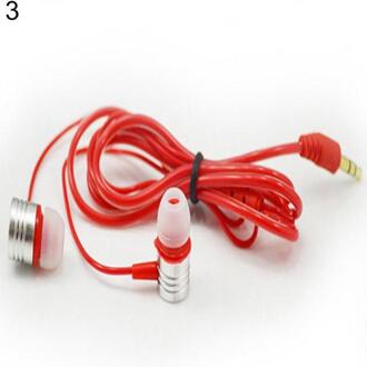 Universal Wired In-Ear Oordopjes Headsets Muziek Oortelefoon 3.5Mm Plug Stereo Hoofdtelefoon Voor Telefoon Pc Laptop Tablet MP3 Rood
