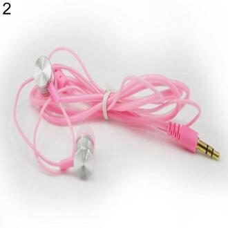 Universal Wired In-Ear Oordopjes Headsets Muziek Oortelefoon 3.5Mm Plug Stereo Hoofdtelefoon Voor Telefoon Pc Laptop Tablet MP3 Roze