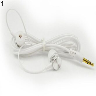 Universal Wired In-Ear Oordopjes Headsets Muziek Oortelefoon 3.5Mm Plug Stereo Hoofdtelefoon Voor Telefoon Pc Laptop Tablet MP3 wit