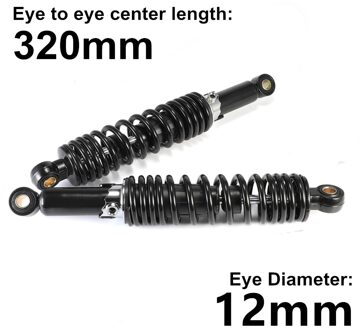 Universalia 320Mm 12Mm Eye Motorfiets Accessoires Air Schokdemper Achterwielophanging Voor Yamaha Motoren Scooter Atv Quad D30 lavendel