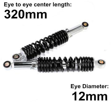Universalia 320Mm 12Mm Eye Motorfiets Accessoires Air Schokdemper Achterwielophanging Voor Yamaha Motoren Scooter Atv Quad D30 leger groen