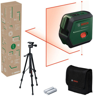 UniversalLevel 2 Set Kruislijnlaser | 2x Alkaline LR06/AA + Statief 1,2 m + Opbergetui - 0603663FZ1