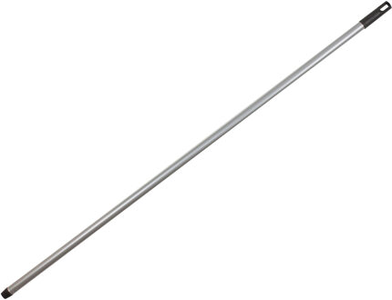 Universeel bruikbare Bezemsteel - dweil steel - metaal met coating - 120 cm - ophang oog - Bezemstelen Zilverkleurig