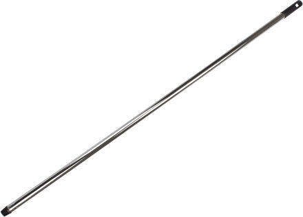 Universeel bruikbare Bezemsteel - dweil steel - schroefdraad - verchroomd - 130 cm - ophang oog