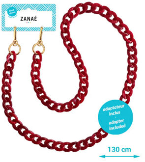 Universeel telefoon koord ketting - Coral Red Rood - One size