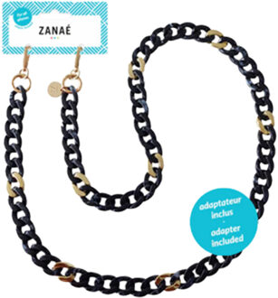 Universeel telefoon koord ketting - Kepler & Gold Zwart - One size