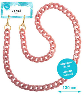 Universeel telefoon koord ketting - Tortoise Shell - Lady Roze - One size