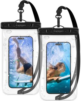 Universeel Waterbestendig Hoesje Transparant Duo Pack