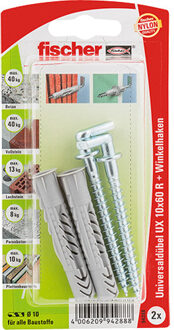 Universeelplug/Duim U x 10 x 60WHK - 2 Stuks