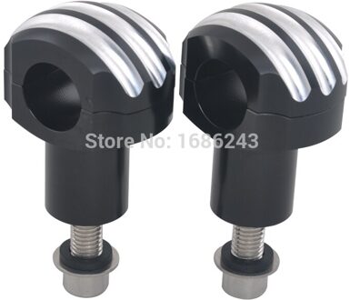 Universele 1 "inch 25mm Black Motorcycle Bar Klemmen Stuur Bar Risers Past Voor Harley Honda Yamaha Kawasaki Suzuki