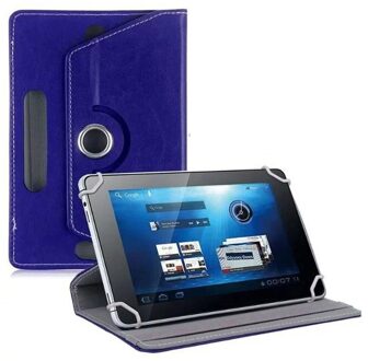 Universele 10 Inch Flat Case Crystal Patroon Universele Beschermhoes Tablet Universele Lederen Case marine blauw