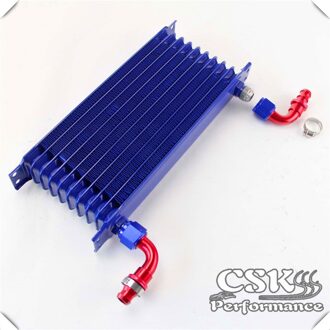 Universele 10 Rij AN10 Motor Transmissie Vertrouwen Oliekoeler W/Fittings Kit Blauw