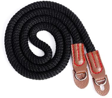 Universele 100cm Camera Neck Riem Ademend Katoen Zachte Camera Schouderriem Klassieke Kleuren en Eenvoudige Duurzaam zwart