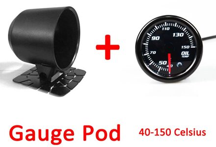 Universele 12V 52mm/2 "auto gauge 7 Kleuren Celsius Fahrenheit Olie Temp Gauge LED Met Sensor auto gauge Gauge Pod Celsius