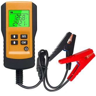 Universele 12V Voertuig Auto Batterij Digitale Tester Batterij Tester Analyze Auto Diagnostic Tool Voor Droog Nat Loodaccu geel