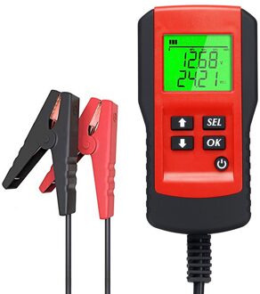 Universele 12V Voertuig Auto Batterij Digitale Tester Batterij Tester Analyze Auto Diagnostic Tool Voor Droog Nat Loodaccu rood