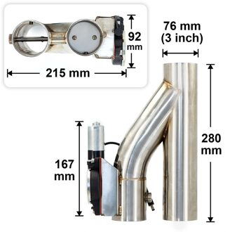 Universele 2 ''/ 2.25''/ 2.5 ''/ 2.75''/ 3 ''Inch Elektrische Roestvrij Uitlaat Knipsel cut Out Dump Valve Met Schakelaar Controle paars-YY30S