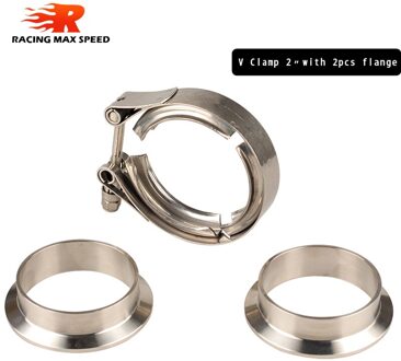 Universele 2,2.25,2.5,3,4 Inch V-Band Klem Flens Kit Turbo Downpipe Wastegate V-Band Turbo Uitlaatpijpen Auto Accessoires 3.5duim