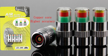 Universele 2.4Bar 30 PSI Motorfiets Auto Auto Tire Pressure Monitor Ventieldopjes Sensor Indicator Eye Alert Diagnostic Tools