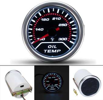Universele 2 "52mm Auto Meters Boost Gauge Bar EXT Water Temp Olie Temp Gauge LED Light Display olie- Temp