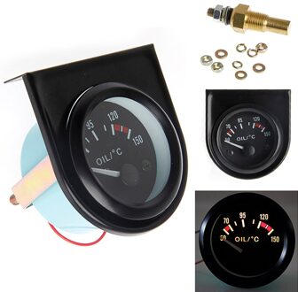 Universele 2 "52Mm Led Licht Auto Pointer Olie Temperatuur Temp Gauge 50-150 ℃
