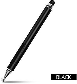 Universele 2 In 1 Stylus Pen Tekening Tablet Pennen Capacitieve Scherm Caneta Touch Pen Voor Mobiele Telefoon Smart Potlood Accessoires zwart Touch Pen