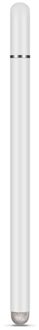 Universele 2 In 1 Stylus Tekening Tablet Pennen Capacitieve Scherm Touch Pen Voor Mobiele Android Telefoon Smart Potlood Accessoires wit