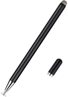 Universele 2 In 1 Stylus Tekening Tablet Pennen Capacitieve Scherm Touch Pen Voor Mobiele Android Telefoon Smart Potlood Accessoires zwart