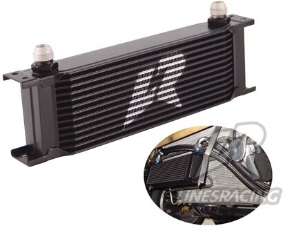 Universele 248 Mm 13 Rij AN10 Oliekoeler Zwart/Zilver