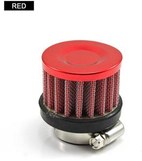 Universele 25Mm Auto Luchtfilter Clip-On Auto Ronde Conische Cold Air Intake Filter Kit Vent Carterontluchting deel Auto Accessoire Rood
